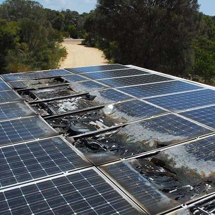PV panel wiring fault