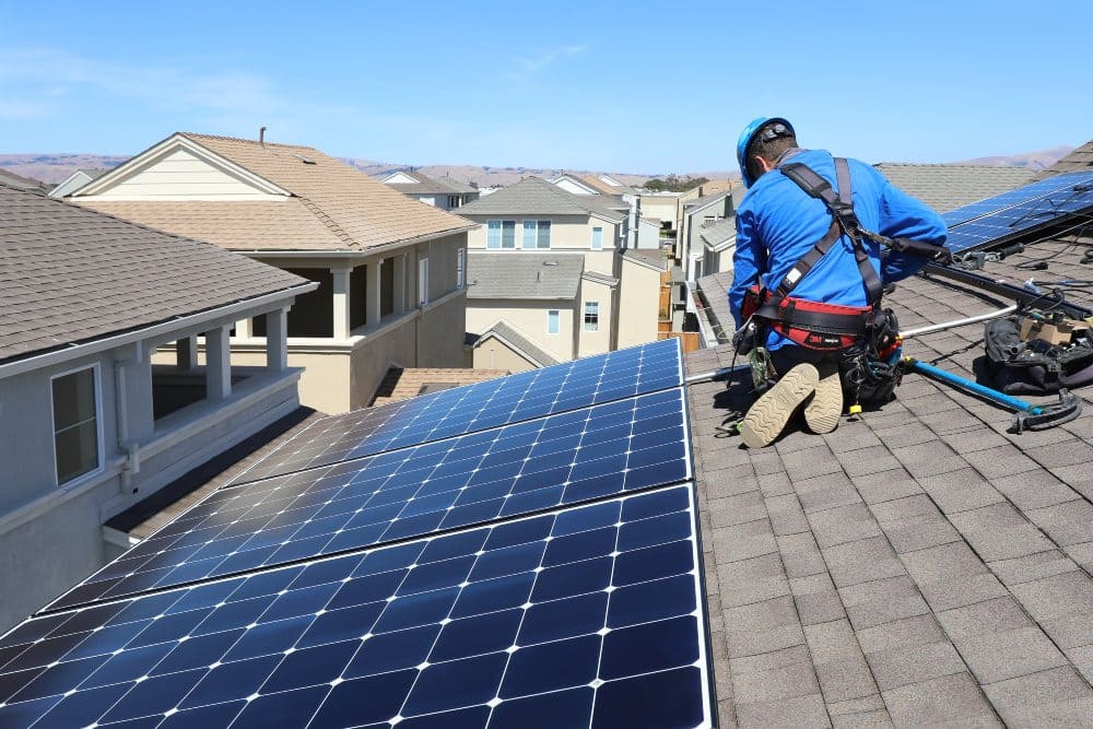 PV panel roof installer