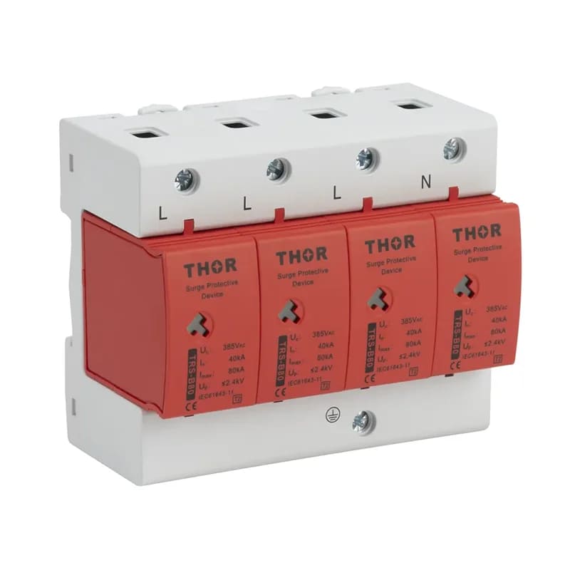 Type 2 TRS-B80 three phase surge suppressor, 3＋1 configuration