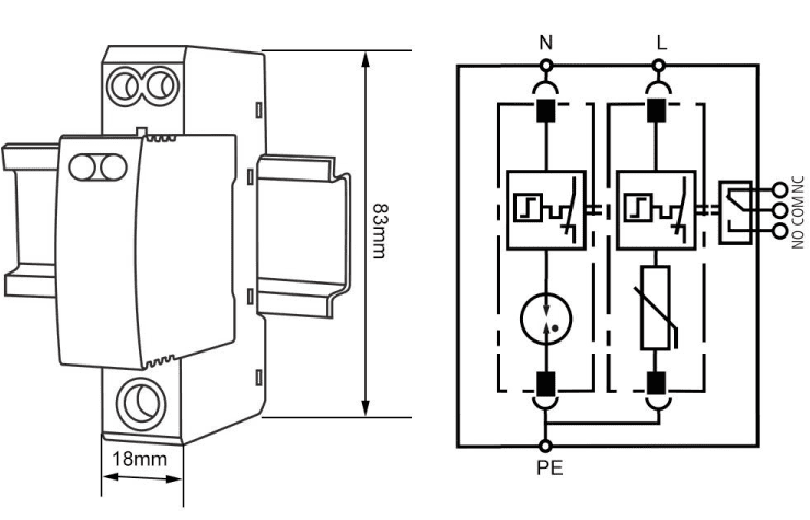 trs2-c40 spd dimension and wiring diagram